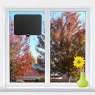 ViewTV Flat HD Digital Indoor Amplified TV Antenna - 50 Miles Range - Detachable Amplifier Signal Booster - 12ft... N6