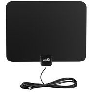 ViewTV Flat HD Digital Indoor Amplified TV Antenna - 50 Miles Range - Detachable Amplifier Signal Booster - 12ft... N9