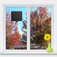ViewTV Flat HD Digital Indoor Amplified TV Antenna - 50 Miles Range - Detachable Amplifier Signal Booster - 12ft... N17