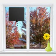 ViewTV Flat HD Digital Indoor Amplified TV Antenna - 50 Miles Range - Detachable Amplifier Signal Booster - 12ft... N21