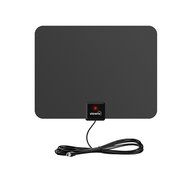ViewTV Flat HD Digital Indoor Amplified TV Antenna - 50 Miles Range - Detachable Amplifier Signal Booster - 12ft... N25