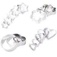 HeroNeo&reg; 20pc Stainless Star Heart Flower Cookie Fruit Cutter Sporting Shape Biscuit Mold N4