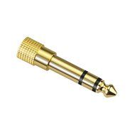 VCE (2-PACK) Gold Plated 6.35mm (1/4 inch) Male to 3.5mm(1/8 inch) Female Stereo Jack Adapter N2