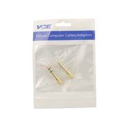 VCE (2-PACK) Gold Plated 6.35mm (1/4 inch) Male to 3.5mm(1/8 inch) Female Stereo Jack Adapter N5