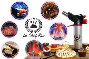 DOUBLE FLAME Culinary Torch for Creme Brulee, Best Butane Torch, Kitchen Food Torch, Professional Grade Chefs... N2