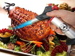 DOUBLE FLAME Culinary Torch for Creme Brulee, Best Butane Torch, Kitchen Food Torch, Professional Grade Chefs... N8