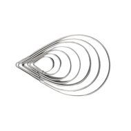 OKUBOX BT02 7pcs/set Stainless Steel Rose Petal Cake Cookie Cutter Mold Pastry Baking Mould N4