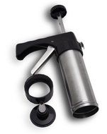 HuiJia Stainless Steel Deluxe Biscuit Press Cookie Gun Set Includes 13 Discs &amp; 8 Icing Tips N5