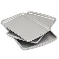 Cookie Sheets Aluminum Dishwasher safe by Wilton&reg; 3-piece-set, 13 1/4&quot; L x 9 1/4&quot; W, 15 1/4&quot; L x 10 1/4&quot; W and...