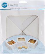Wilton White Rectangle Boxes, 3 Count N5