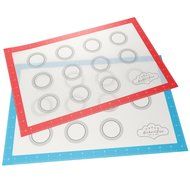 BakeitFun Silicone Pastry Mat With Measurements, Standard Size 23&quot; x 15&quot;, Full Sticks To Countertop For Rolling... N10