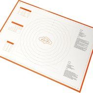 BakeitFun Silicone Pastry Mat With Measurements, Standard Size 23&quot; x 15&quot;, Full Sticks To Countertop For Rolling... N36