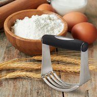 Lasten Baking Dough Blender &amp; Dough Scraper Set, Stainless Steel Pastry Cutter &amp; Scraper, Pastry Blender with... N5