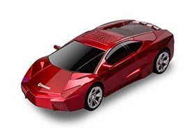 Wireless Bluetooth Portable Red Lamborghini Shape Car Mini Music Speaker Support Tf Card, Usb, Fm Radio Function...