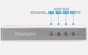 Youmoon Portable Mini Bluetooth Speaker Ym370 Ultra-thin Square Box + Microphone with 8 Hour Playtime Including... N5