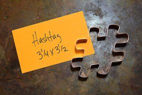 Hashtag Copper Cookie Cutter N2