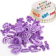 TANGCHU Alphabet/Letter Shape Cookie Cutter Set 1.960.51inch Purple N2