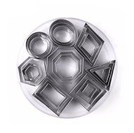 Yosoo 24pcs Geometric Shape Cookie Cutters Set - Stainless Steel Biscuit Chocolate Cutters Set Assorted Shapes...