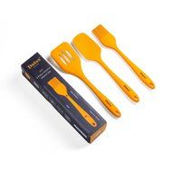 Deiss ART 3-piece Silicone Utensil Set &mdash; Slotted Turner, Spatula, Pastry Brush &mdash; Seamless Hygienic Design &mdash; Safe... N7