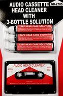 Audio Tape Cassette Head Cleaner w/ 3 Cleaning Fluids Care Wet Maintenance Kit By Alazco