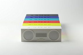 Dark Grey Tykho Rubber Rechargeable Bluetooth Speaker Booster N2