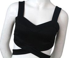 AIMTOPPY Sexy Women Bustier Bra Crop Top Tank Tops Corset (S, Black) N2