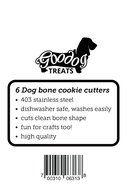 Cookie Cutters Dog Bone Shape Great Set of 6pc By Goodog Treats, stainless steel, By La Cucina&#039;s Best N2