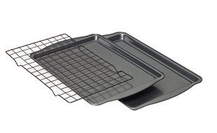 Baker&#039;s Advantage 3-Piece Cookie Sheet and Cooling Rack Set