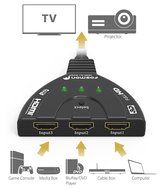 Fosmon HD1831 3-Port HDMI Switch with Pigtail Cable N10