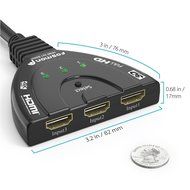 Fosmon HD1831 3-Port HDMI Switch with Pigtail Cable N16