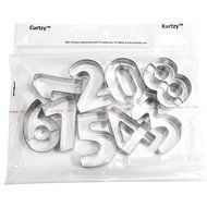 KurtzyTM Large Metal Number Cookie Cutters Baking Cake Decorating Icing Fondant Cutter 0-9 N5