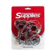 Mini Cookie Cutters Set, Heart, Flower, Star and Round Shapes Made of Strong Aluminum N2