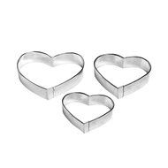 Mini Cookie Cutters Set, Heart, Flower, Star and Round Shapes Made of Strong Aluminum N5