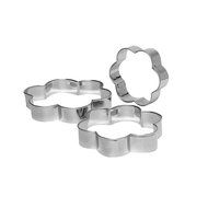 Mini Cookie Cutters Set, Heart, Flower, Star and Round Shapes Made of Strong Aluminum N7