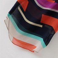 AIMTOPPY Sexy Women Summer Perspective Casual Loose Chiffon Tops short sleeve Blouses T-Shirt (L, Colorful) N7