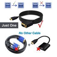 VAlinks Active HDMI Male to VGA Male D-SUB 15 Pin M/M Video Converter Cable Adapter Support Full 1080P Convert... N2