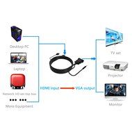 VAlinks Active HDMI Male to VGA Male D-SUB 15 Pin M/M Video Converter Cable Adapter Support Full 1080P Convert... N11