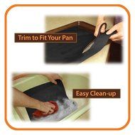 (Set of 4) Premium Non-Stick Baking Mats and Cookie Sheets - Black (15.75 x 13) N4
