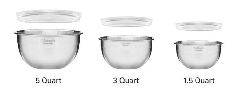 Cuisinart CTG-00-SMB Stainless Steel Mixing Bowls with Lids, Set of 3 N4