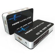 Goronya 4 Port HDMI to HDMI Splitter 1 in 4 out Amplifier Support 4K x 2K Ultra HD and 3D Full HD 1080P N3