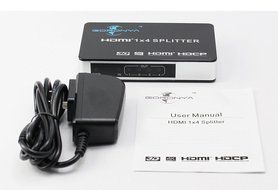 Goronya 4 Port HDMI to HDMI Splitter 1 in 4 out Amplifier Support 4K x 2K Ultra HD and 3D Full HD 1080P N7