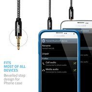 Sentey LS-6620 Braided Metal Stereo Male to Male Aux Cable, 3 Feet(3.5mm) N2