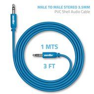 Sentey LS-6620 Braided Metal Stereo Male to Male Aux Cable, 3 Feet(3.5mm) N10