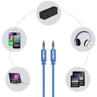 Sentey LS-6620 Braided Metal Stereo Male to Male Aux Cable, 3 Feet(3.5mm) N16