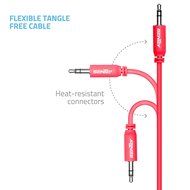 Sentey LS-6620 Braided Metal Stereo Male to Male Aux Cable, 3 Feet(3.5mm) N22