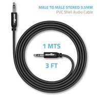Sentey LS-6620 Braided Metal Stereo Male to Male Aux Cable, 3 Feet(3.5mm) N28