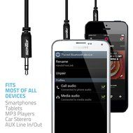 Sentey LS-6620 Braided Metal Stereo Male to Male Aux Cable, 3 Feet(3.5mm) N29