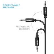 Sentey LS-6620 Braided Metal Stereo Male to Male Aux Cable, 3 Feet(3.5mm) N31