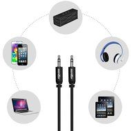 Sentey LS-6620 Braided Metal Stereo Male to Male Aux Cable, 3 Feet(3.5mm) N33