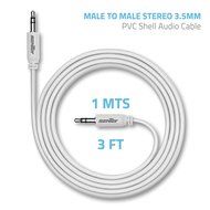 Sentey LS-6620 Braided Metal Stereo Male to Male Aux Cable, 3 Feet(3.5mm) N36